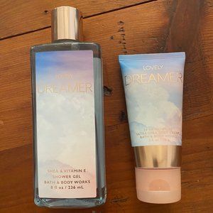 BATH & BODY WORKS LOVELY DREAMER SHOWER GEL AND ULTRA SHEA BODY CREAM -RARE!!!